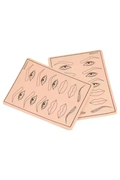 Kalıcı Makyaj Eğitim Lateks Kaş Dudak Göz Şablonlu microblading Çalışma Lateks 2 Adet