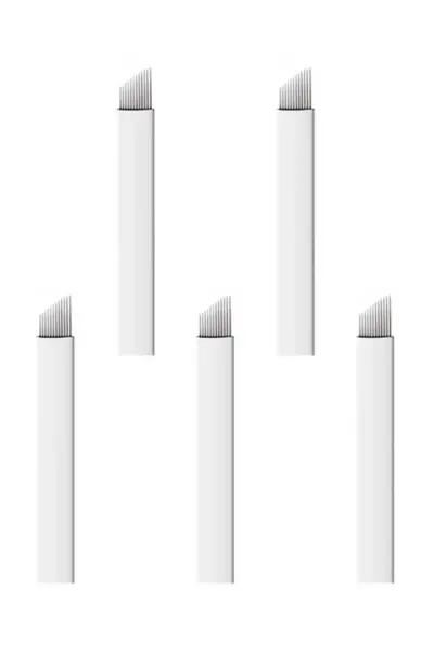 Microblading Iğnesi 12 Pin Beyaz 5 Adet