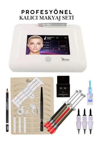 V11 Kalıcı Makyaj Seti Mudan 10 Parça Profesyönel Kalıcı Makyaj Cihazı Ve Microblading Seti Dermapen